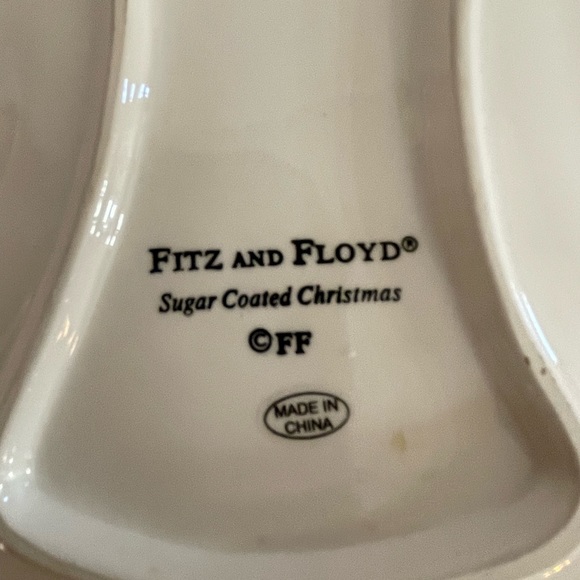 Fitz And Floyd Sugar Coated Christmas Bell Snack Plate - Picture 4 of 8